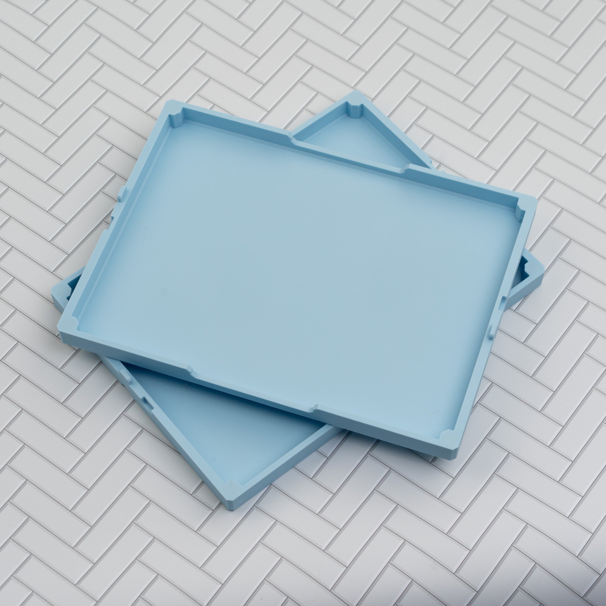 Custom magnetic reversible display and storage work trays!