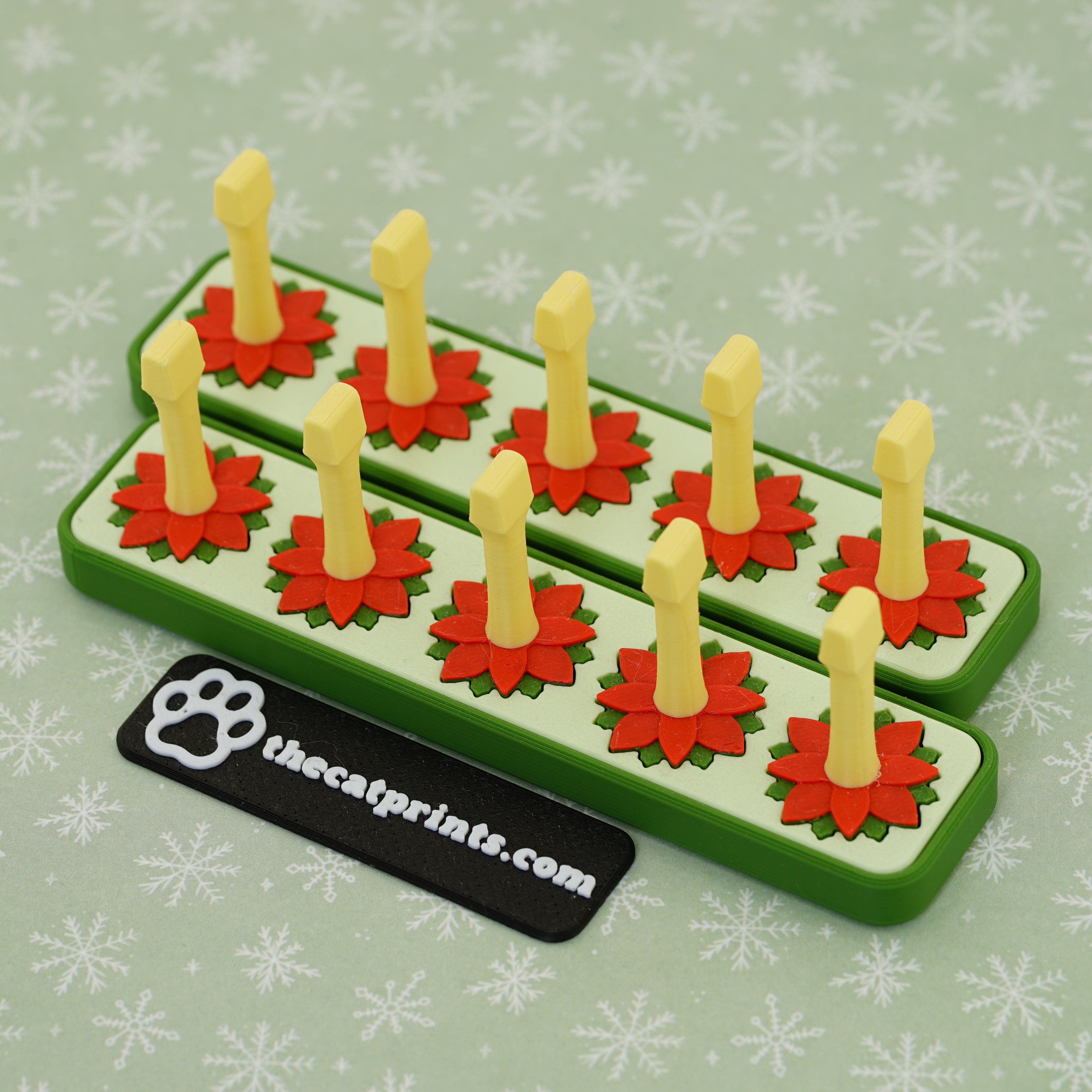 Poinsettias magnetic stands for press-on nails!