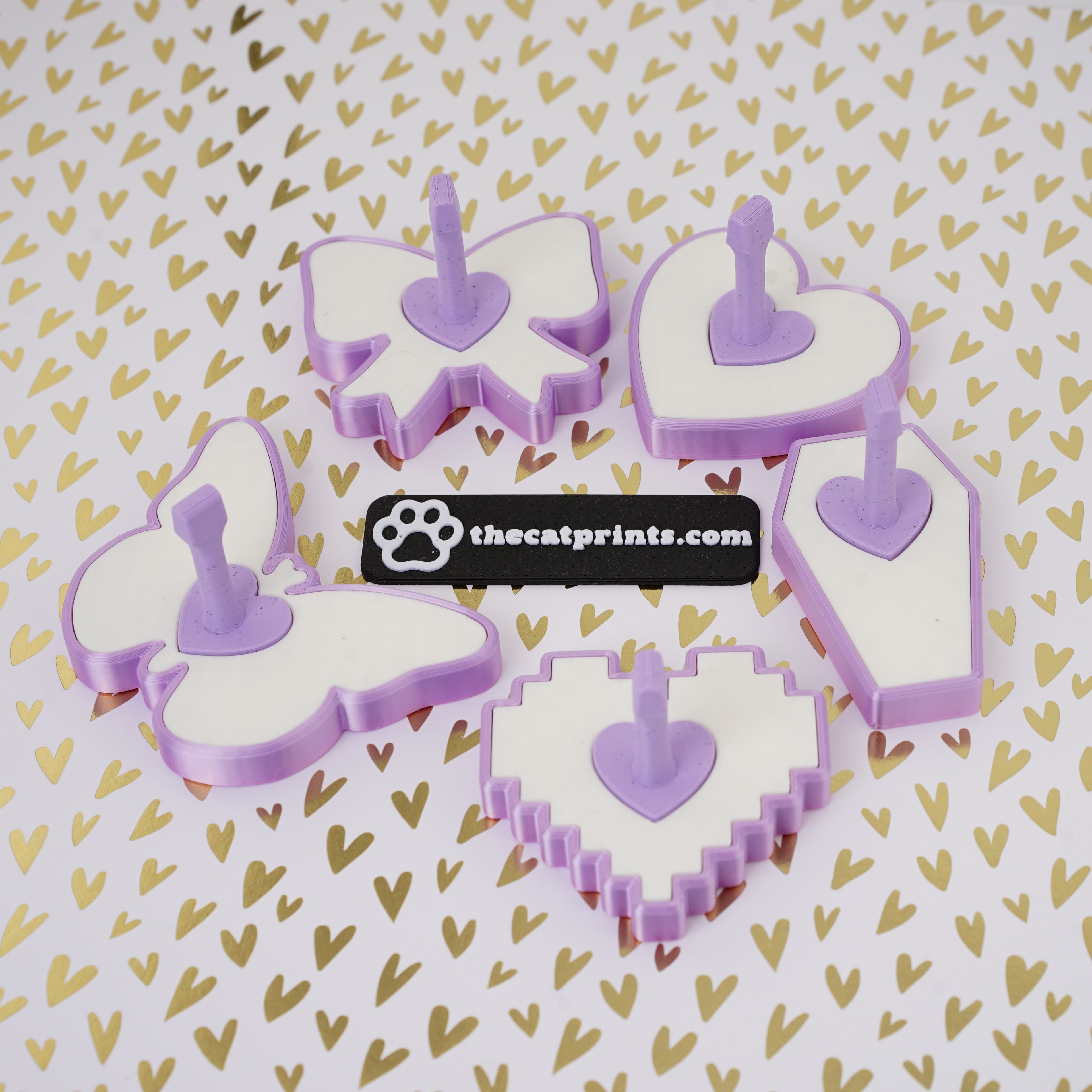 Shaped singlet magnetic stands for press-on nails!