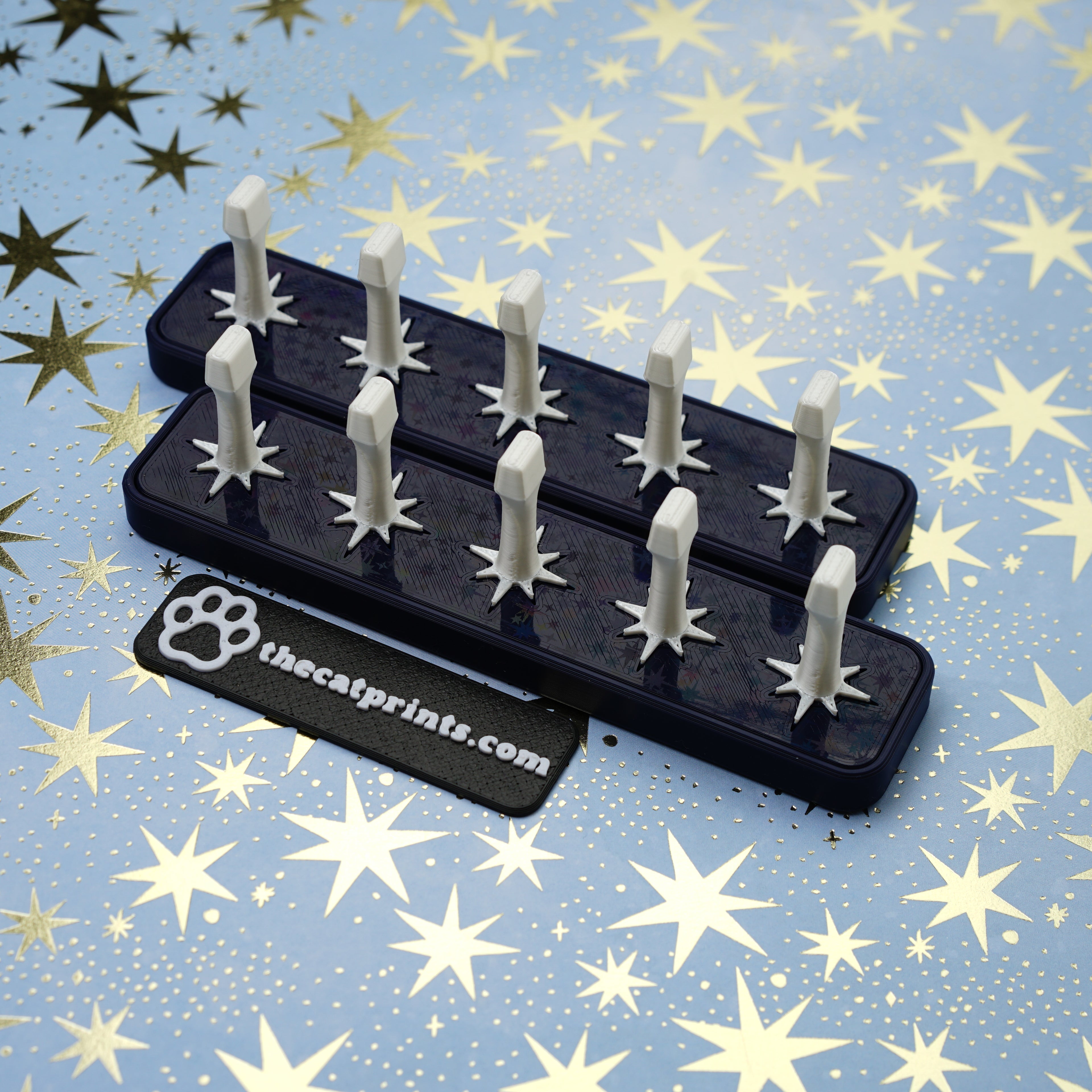 Twinkling stars magnetic stands for press-on nails!
