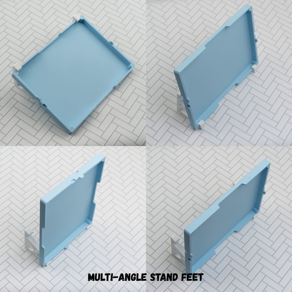 Custom magnetic reversible display and storage work trays!