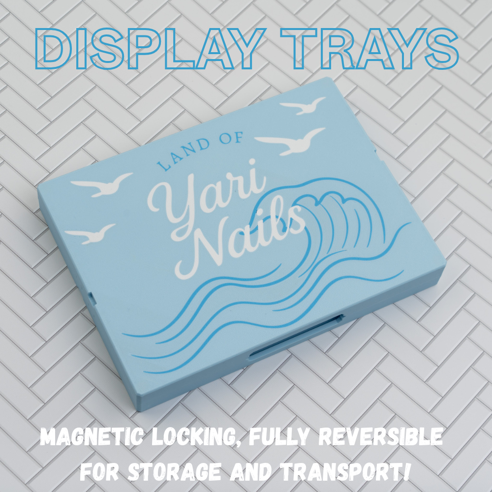 Custom magnetic reversible display and storage work trays!
