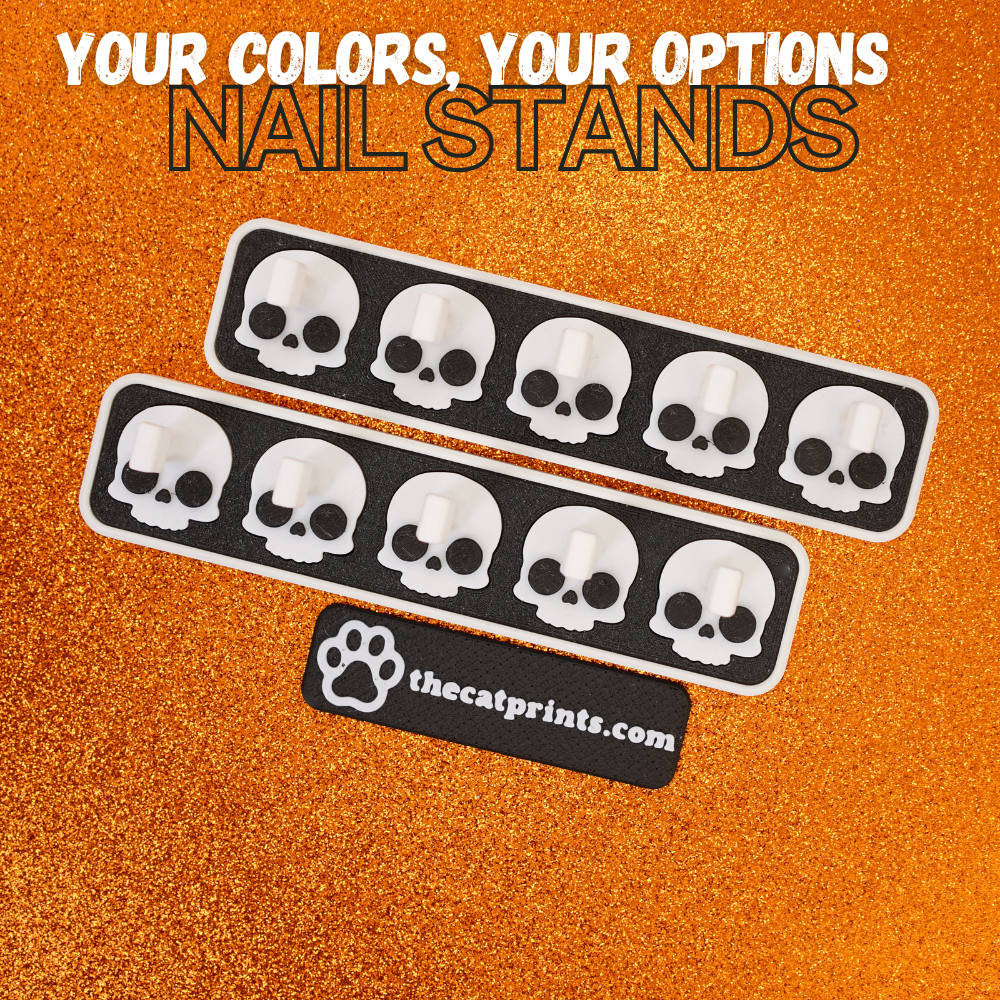Skulls magnetic stands for press-on nails!