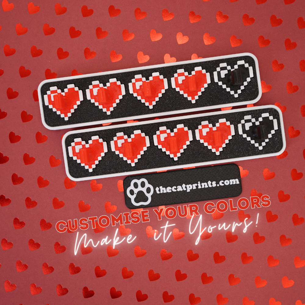 Pixelated hearts magnetic stands for press-on nails!